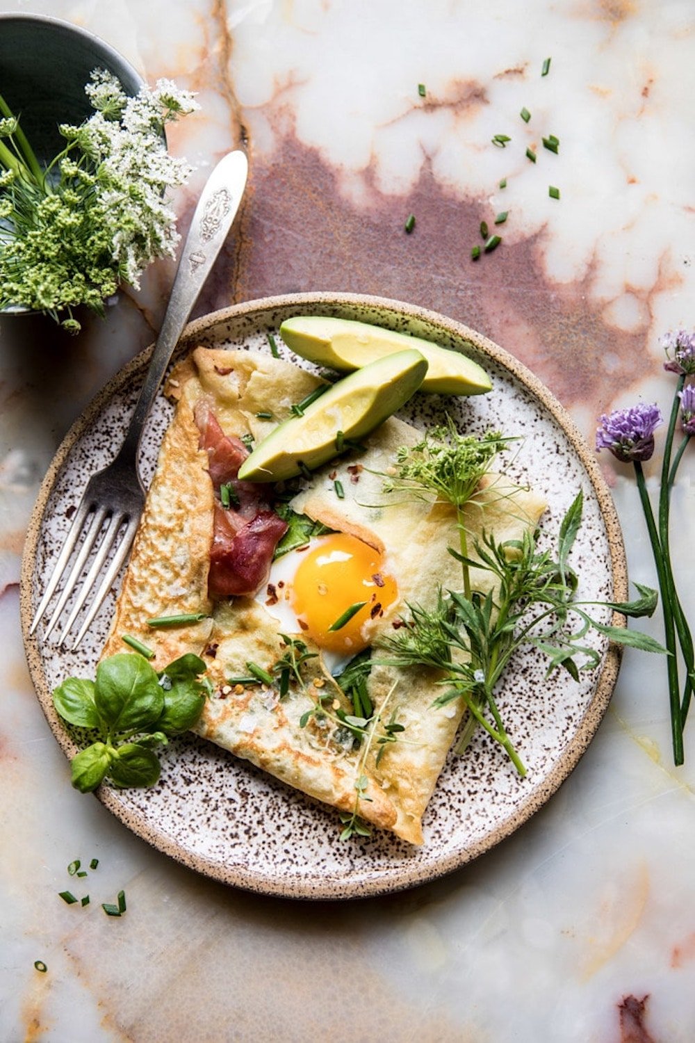 baked egg crepes, healthy breakfast
