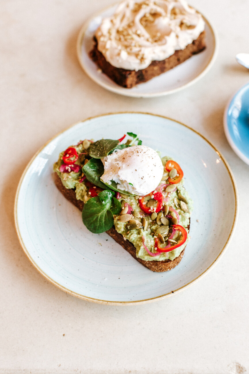 smashed avocado toast Two Hands NYC
