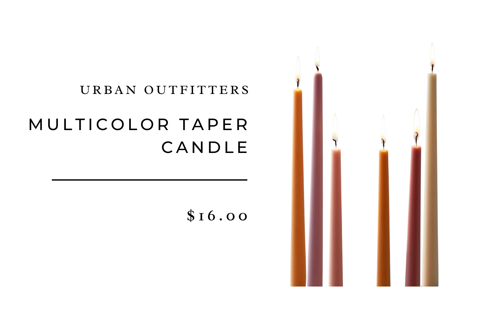 urban outfitter taper candle