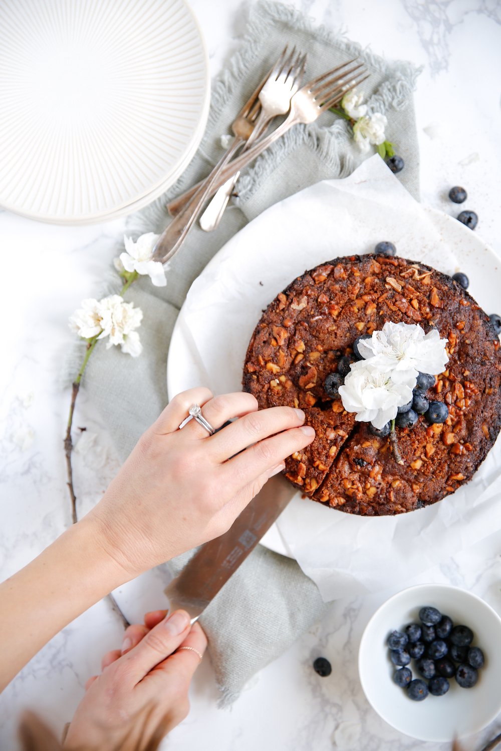 Blueberry Almond Coffee Cake recipe is the perfect easy spring dessert