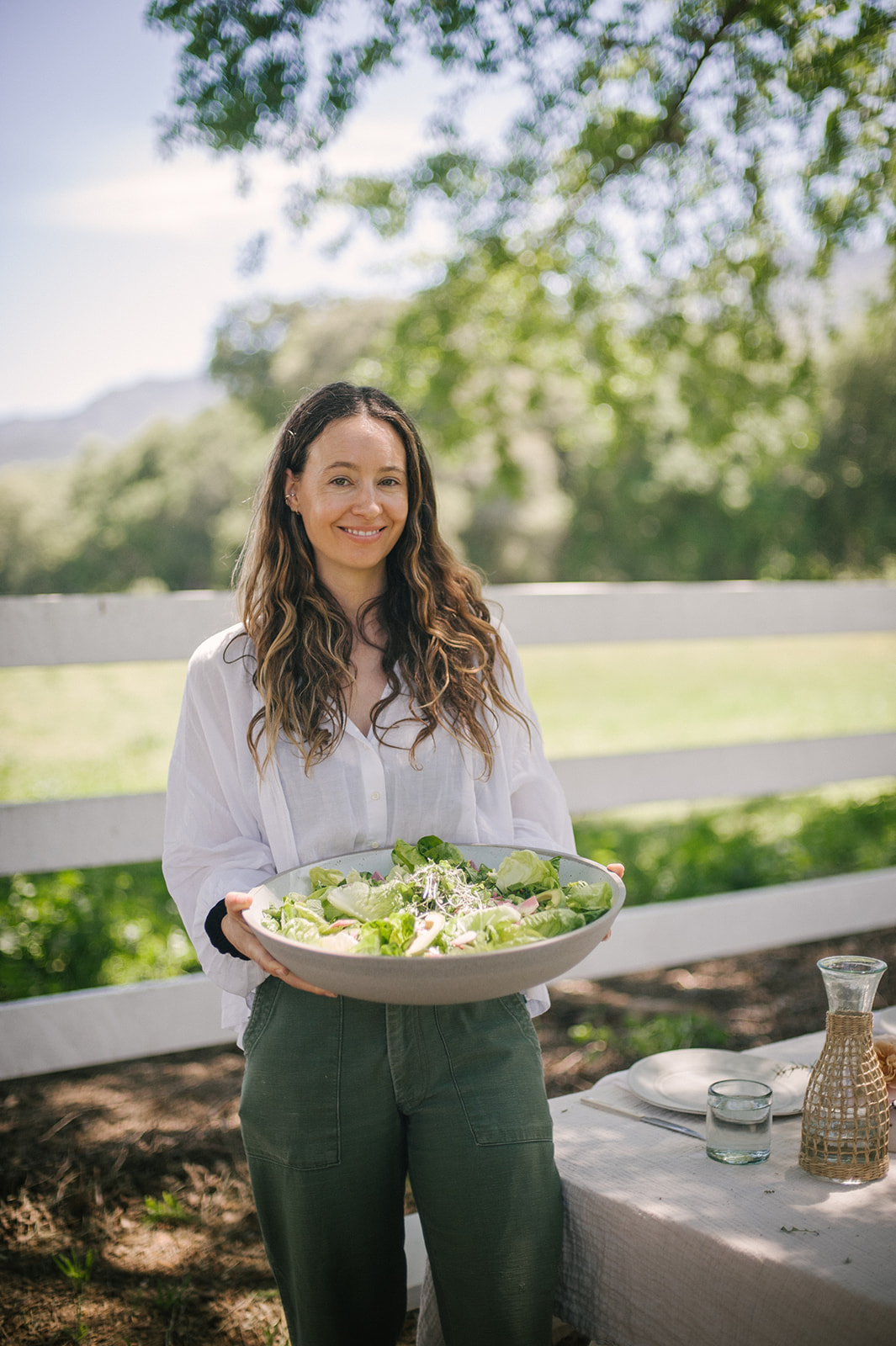 Jenni Kayne Retreat, salad, outdoors