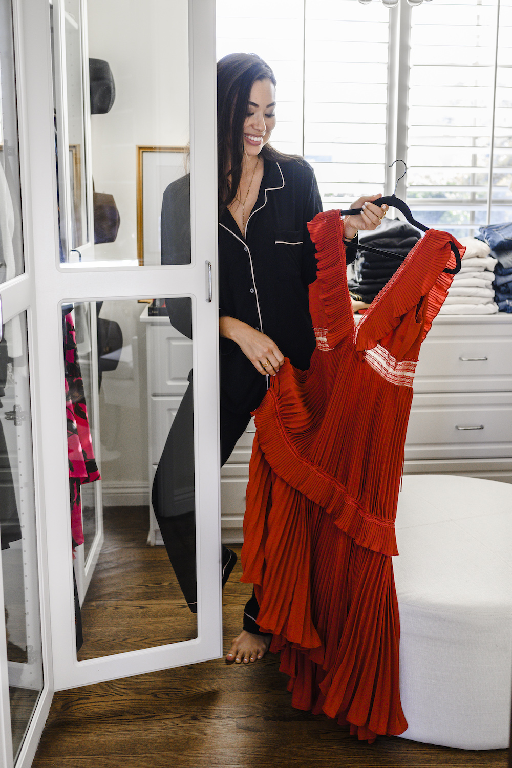 kat tanita, red dress, fancy dress, dream closet