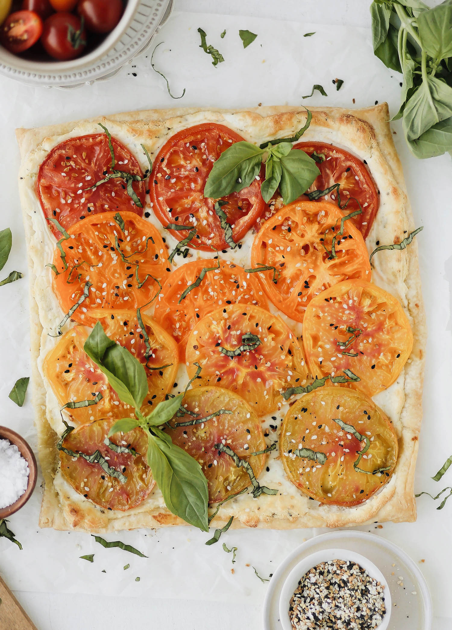 easy heirloom tomato tart