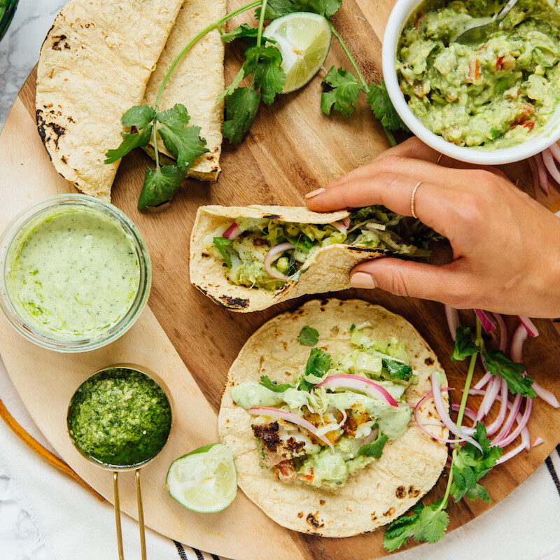 chimichurri fish tacos_top 10 protein foods