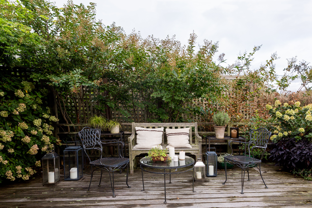 laid back patio in an inspiring coastal cottage on fire island