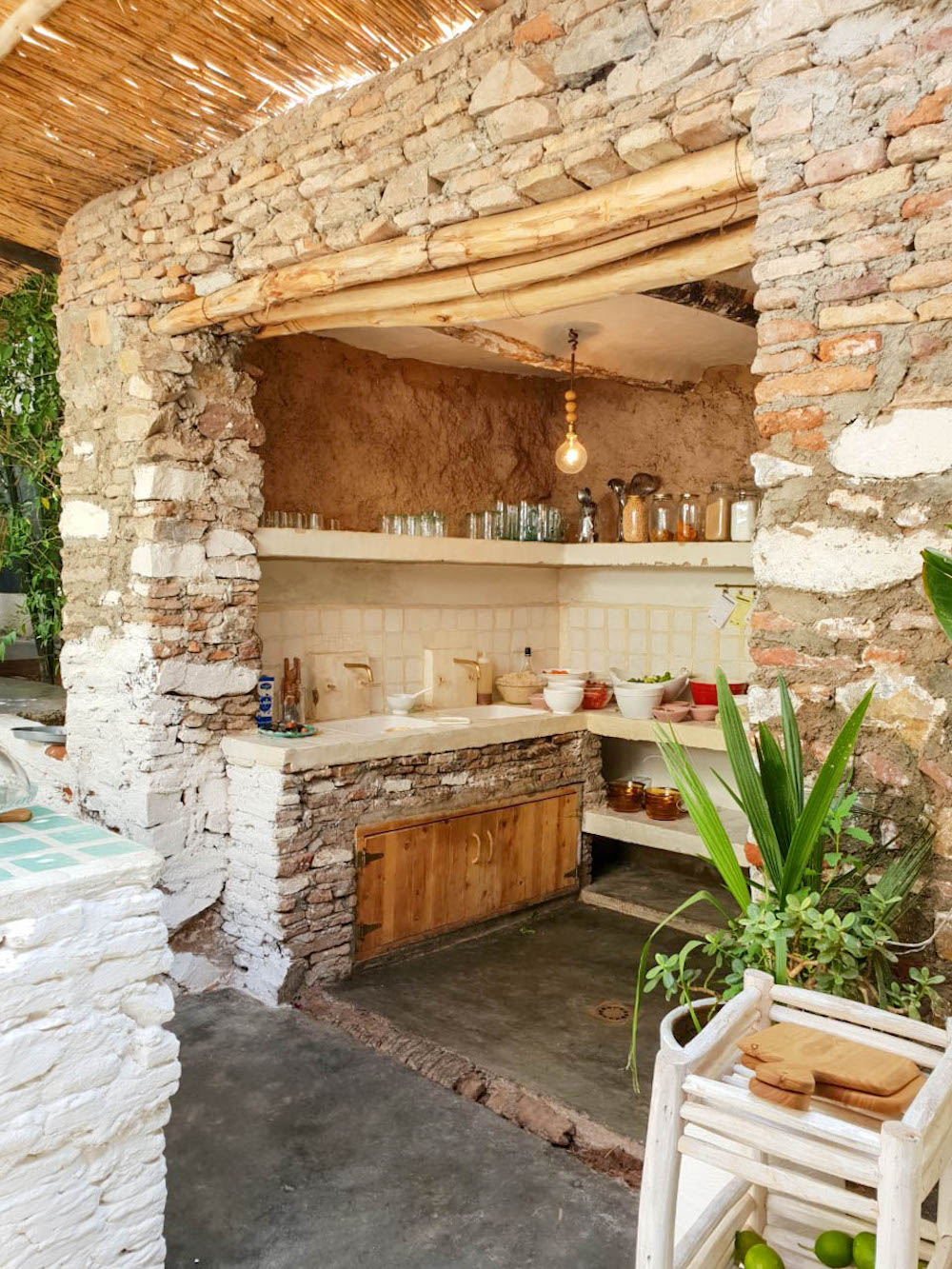 amazing stone outdoor kitchen in marrakesh morocco