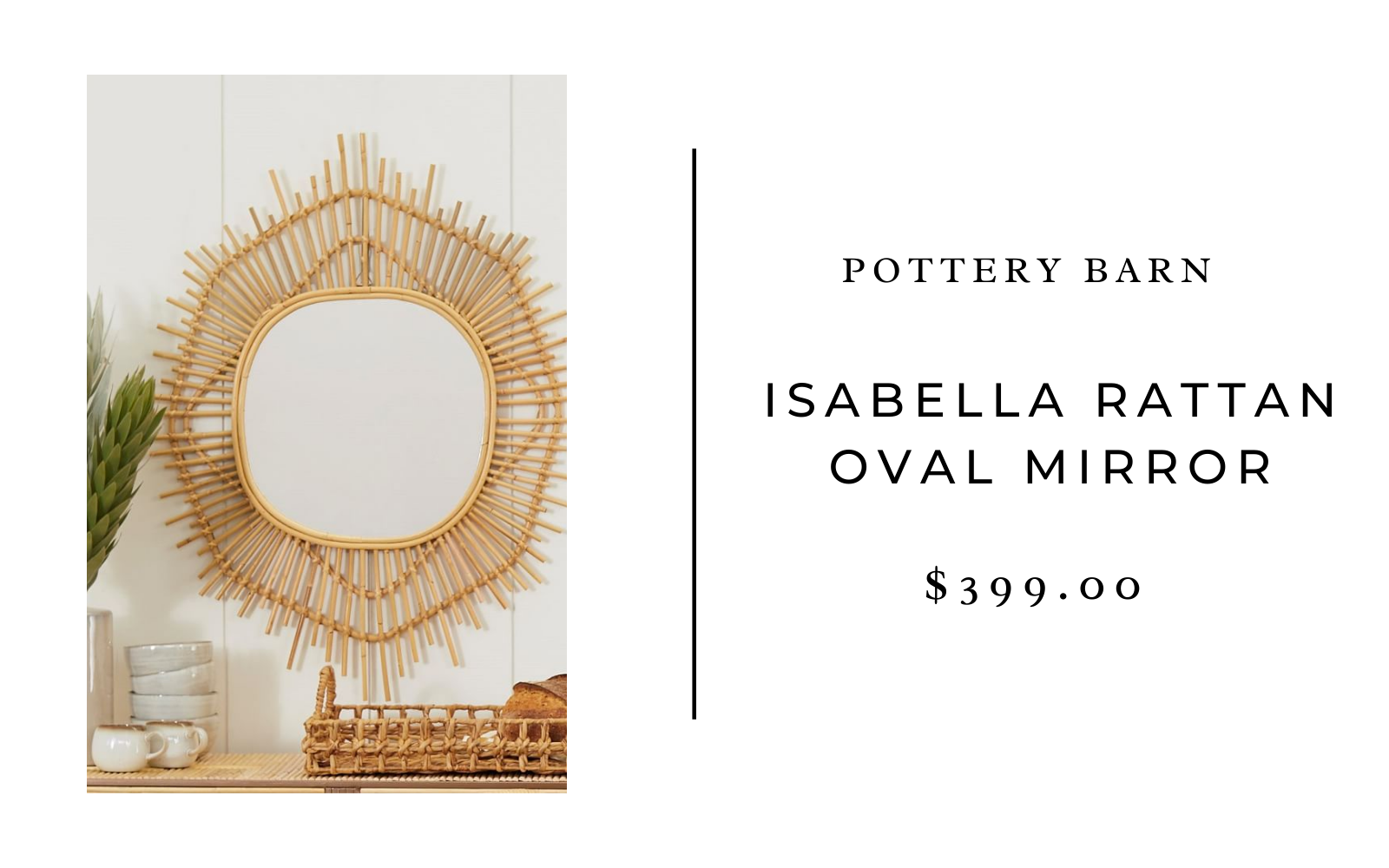 pottery barn isabella oval mirror