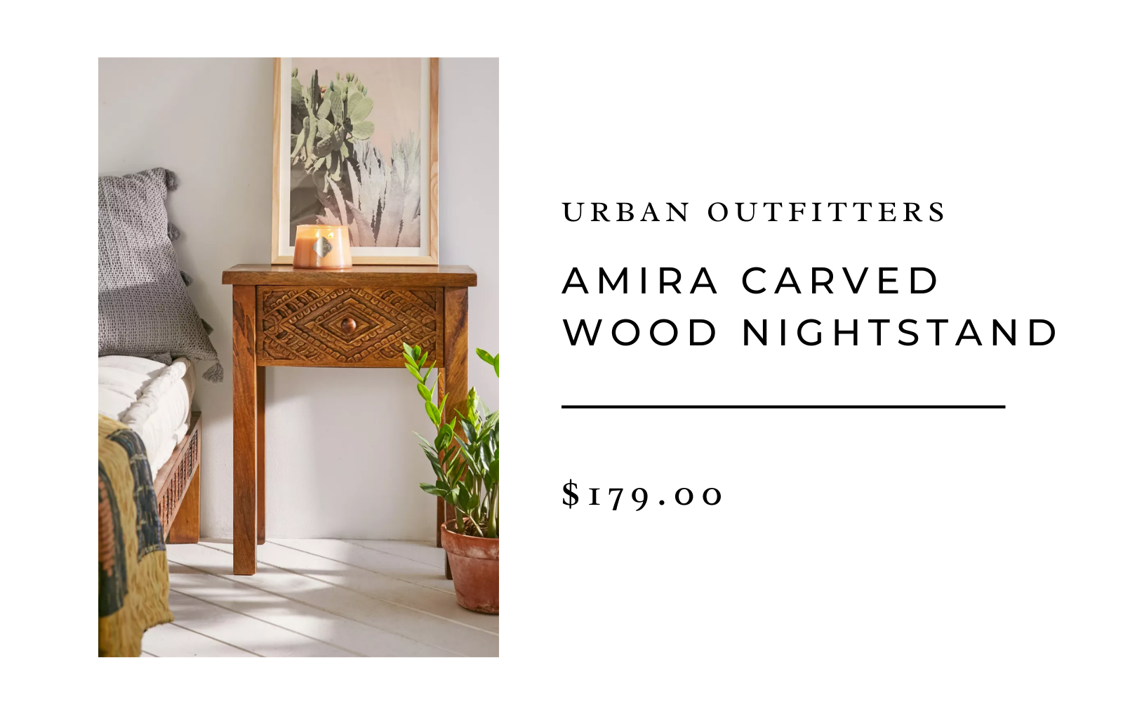 urban outfitters amira carved wood nightstand