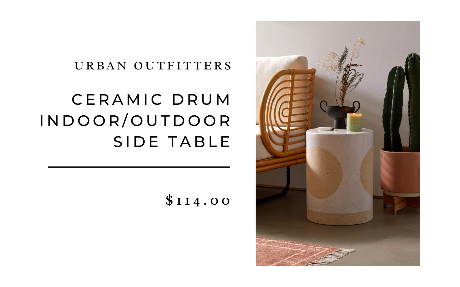 urban outfitters ceramic drum side table