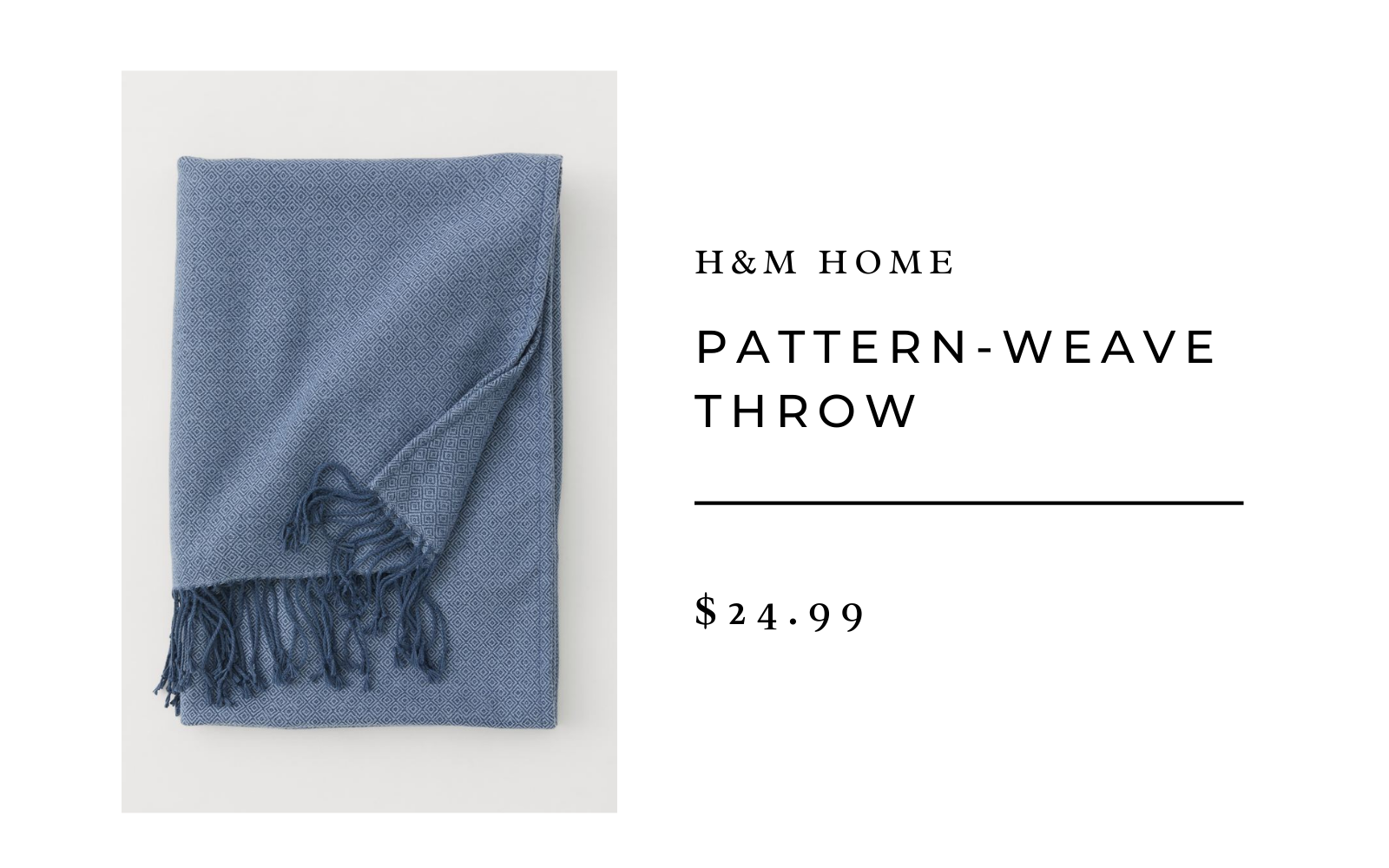 H&M Home Pattern Weave Throw