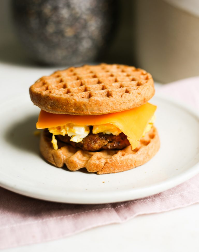 gluten-free waffle sandwich 