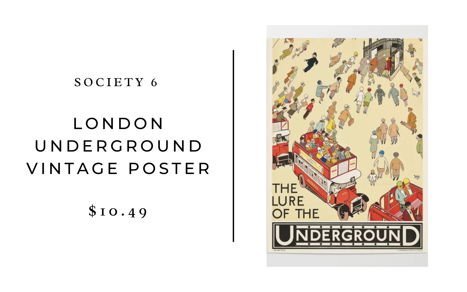 society6 vintage underground poster