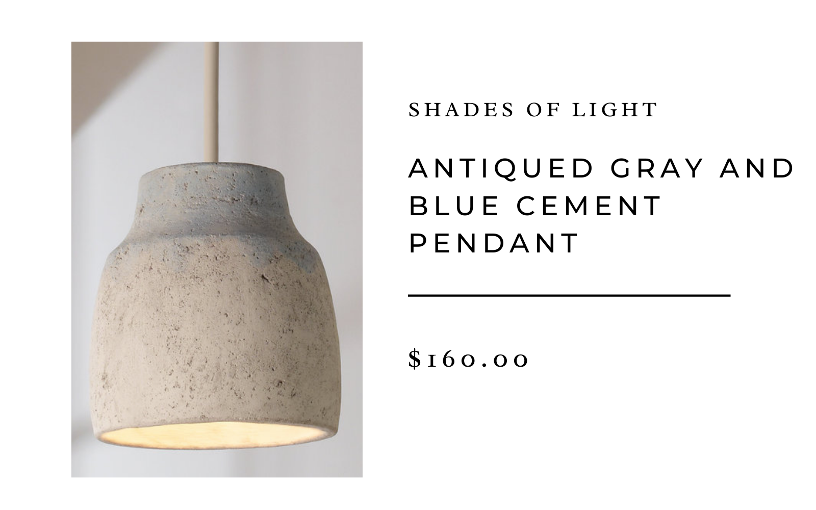 shades of light cement pendant light
