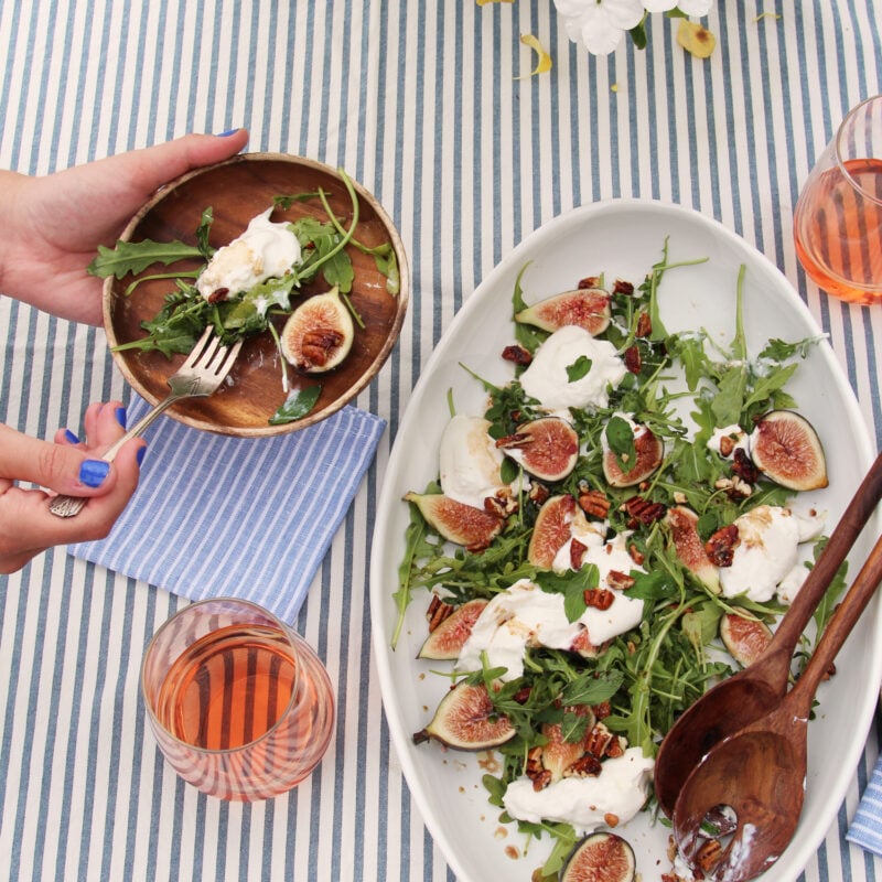 fig and burrata salad