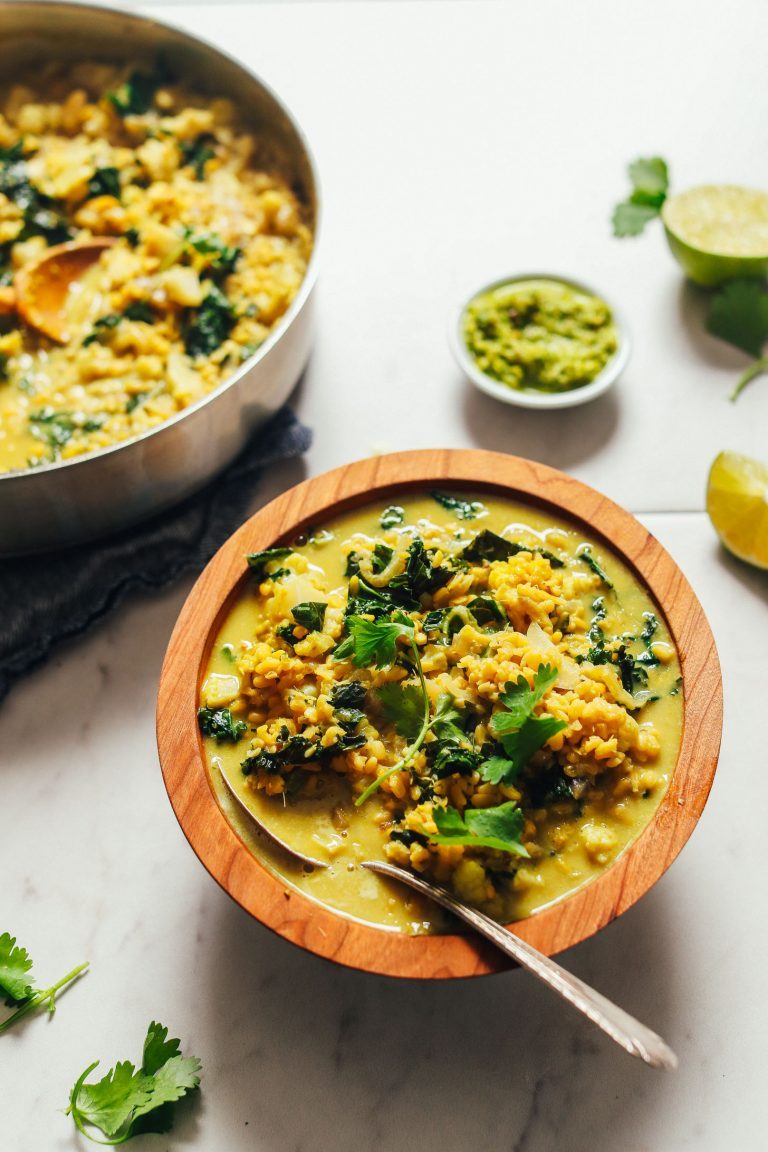 Cauliflower Dal Green Curry from the minimalist baker