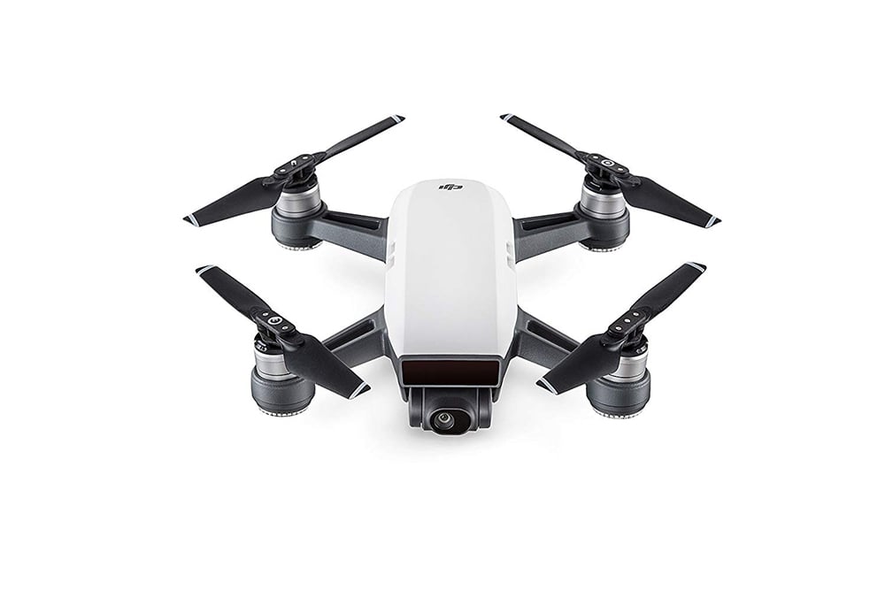 DJI Spark Fly More Combo The DJI Spark is my personal favorite new travel toy. The battery only lasts about 14 minutes, so the Fly More Combo gives you extended flight time by including two more batteries and an external charging system. This little drone with built in camera is so much fun to fly!