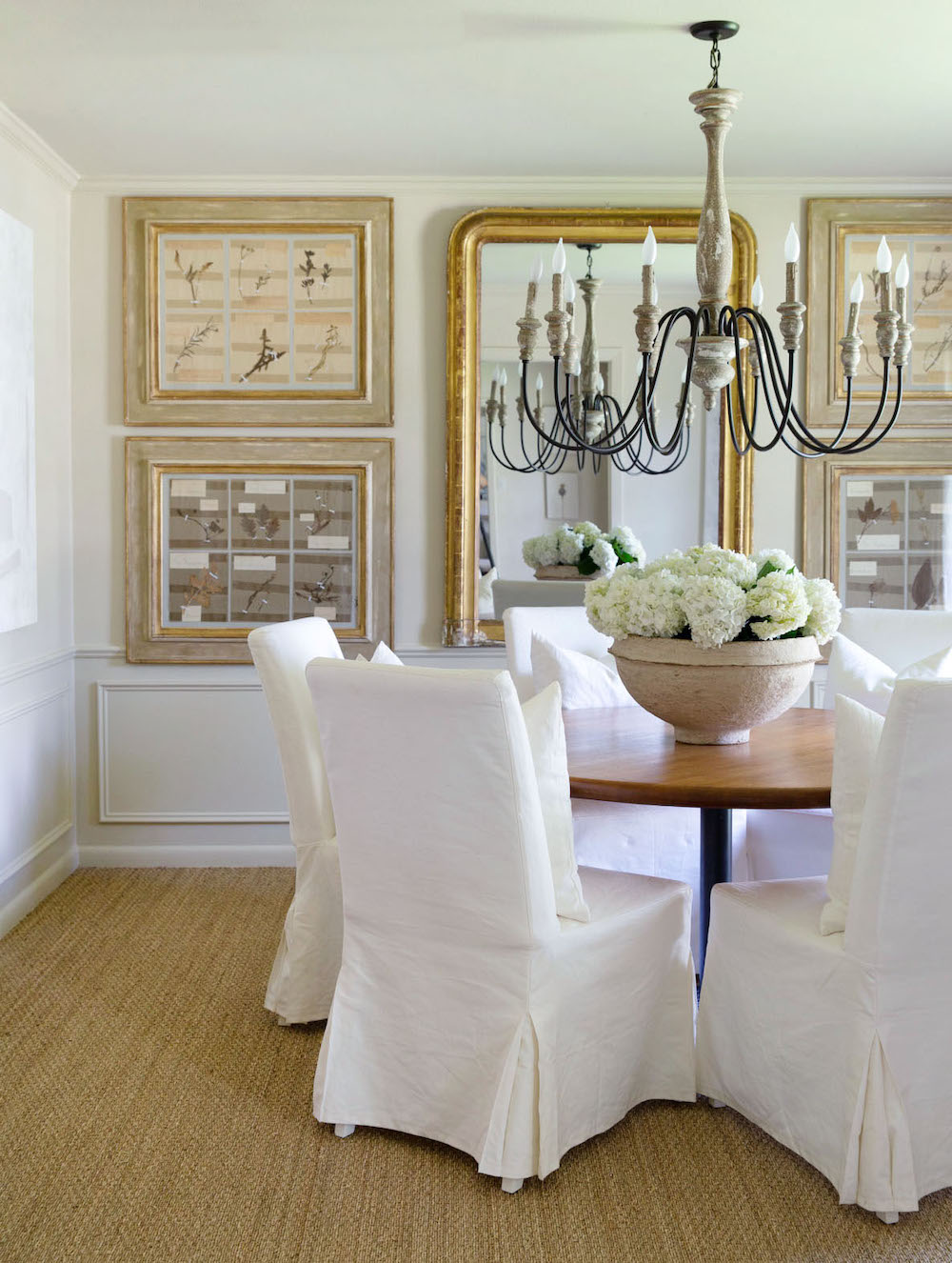 page gregory matthew's neutral and earthy classic home in houston dining room