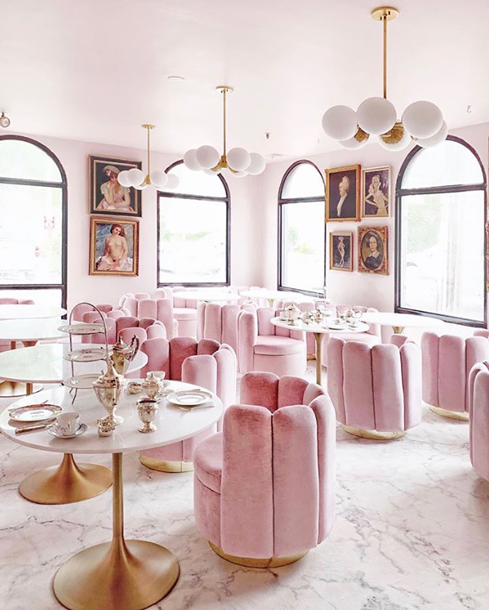 Book a room at the Garrison Inn, which is the only way to have access to this gorgeous pink tea room.