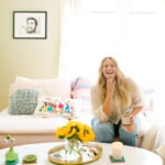 beth hitchcock at home, body positivity model, laughing