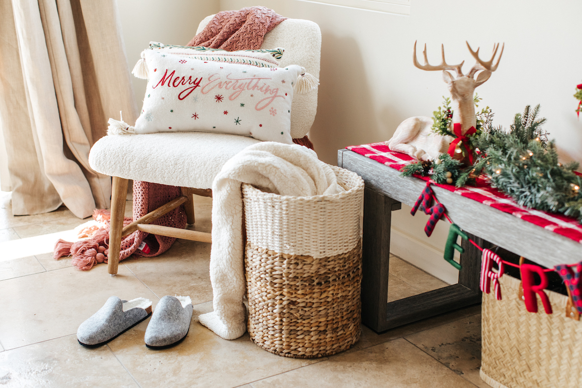 camille gives her master bedroom a cozy makeover for christmas, with target