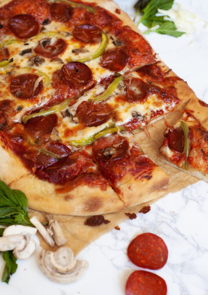 sheet pan pepperoni pizza