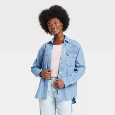 target long sleeve denim shirt