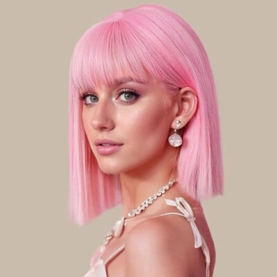 pink bob wig