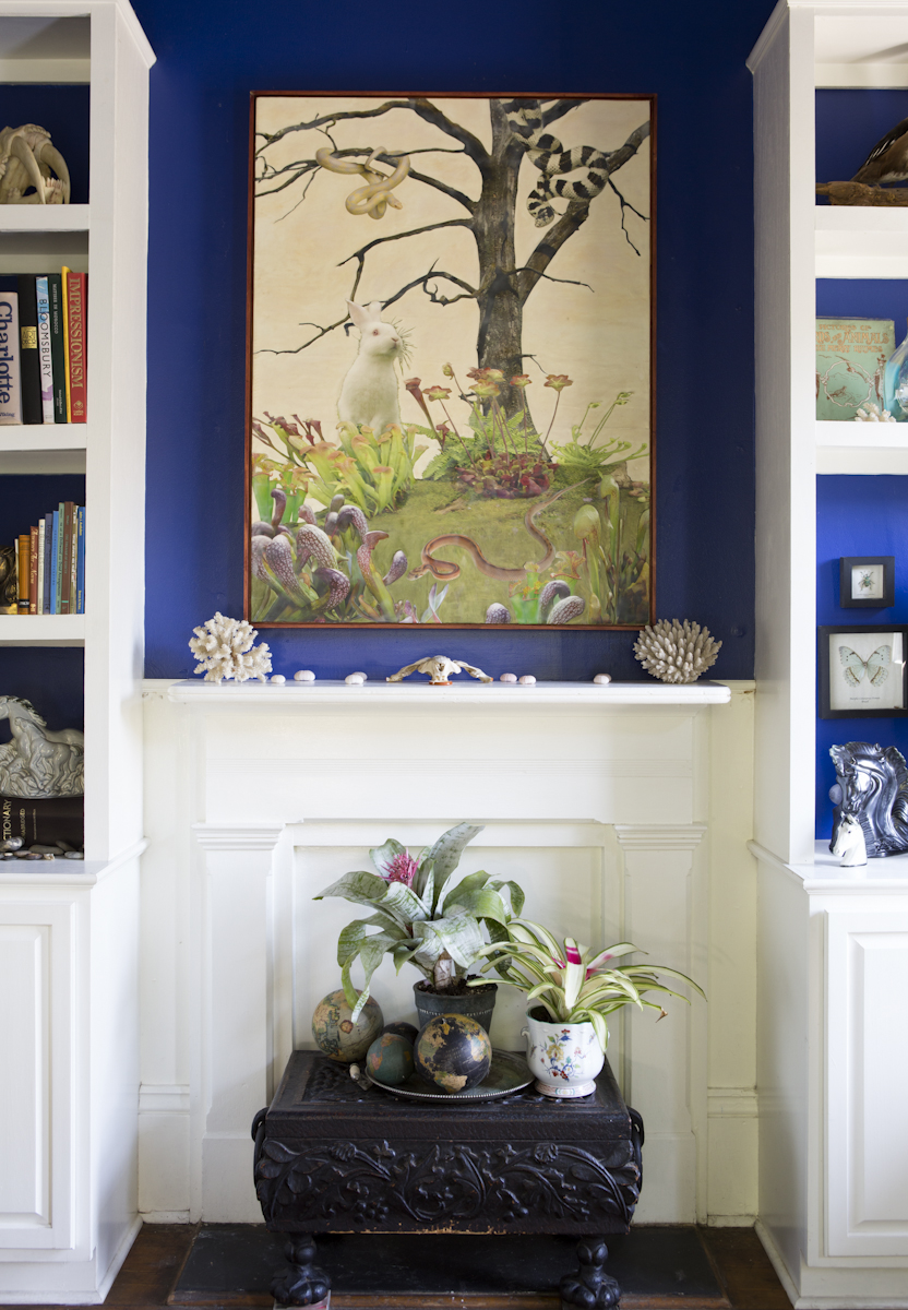 Miranda Lake's Painted Faux Fireplace in New Orleans