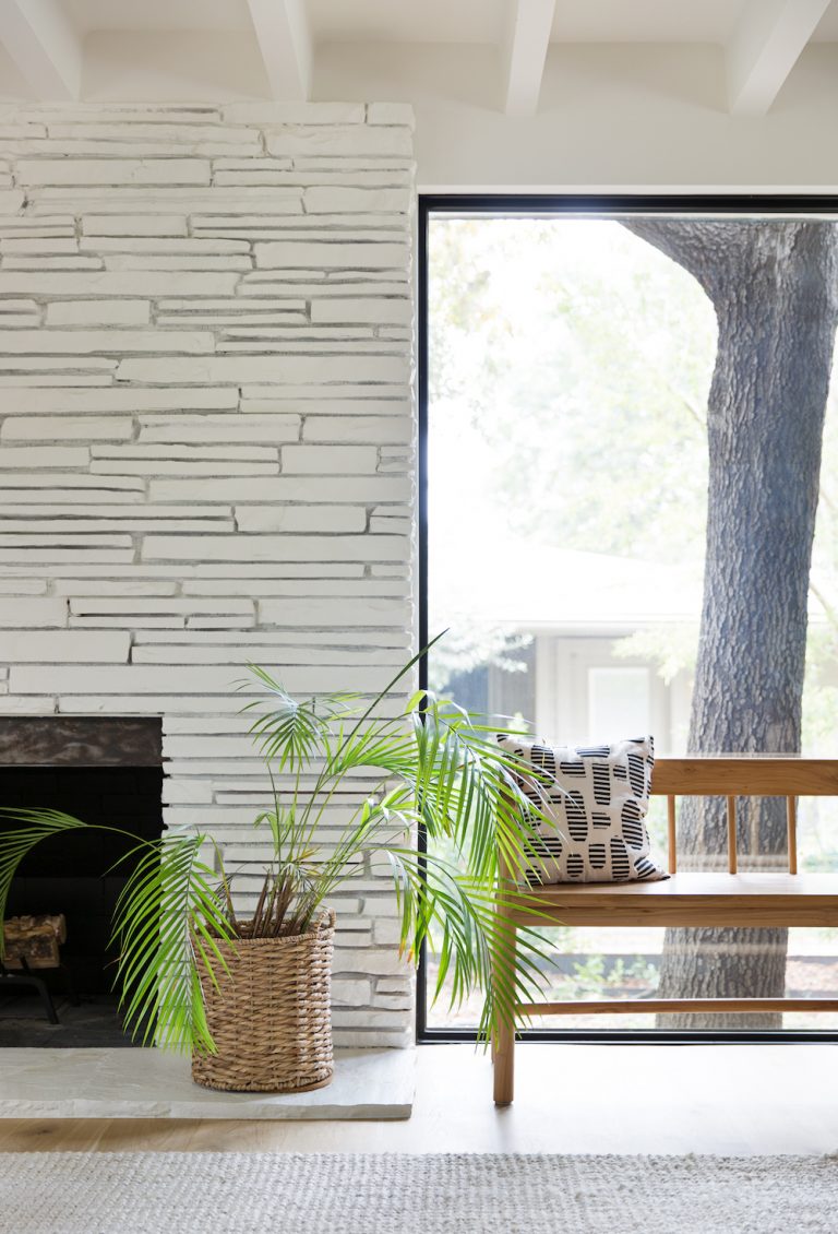 Mid Century Stone Fireplace in Lauren Cunningham's House