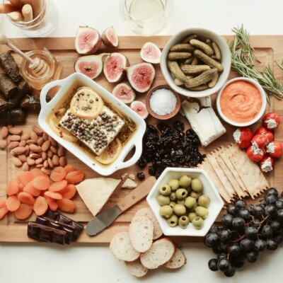 baked feta for a cheeseboard