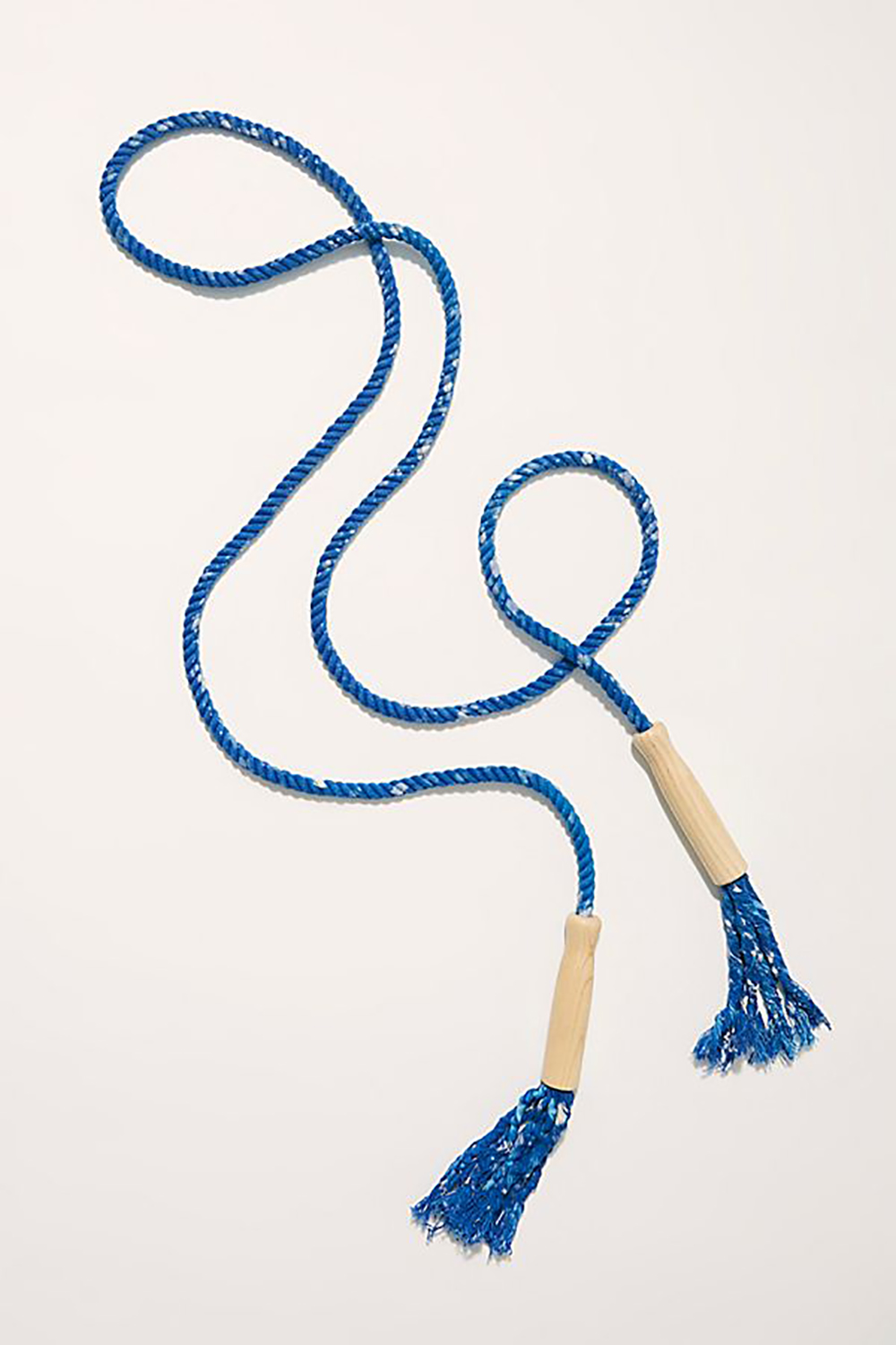 Free People Jump Rope Can a jump rope also be cute? The answer is clearly yes, with this Free People original featuring wooden handles and frayed ends. Dress up your home gym by hanging one of these on a hook. Oh, and you can work out with it, too. 