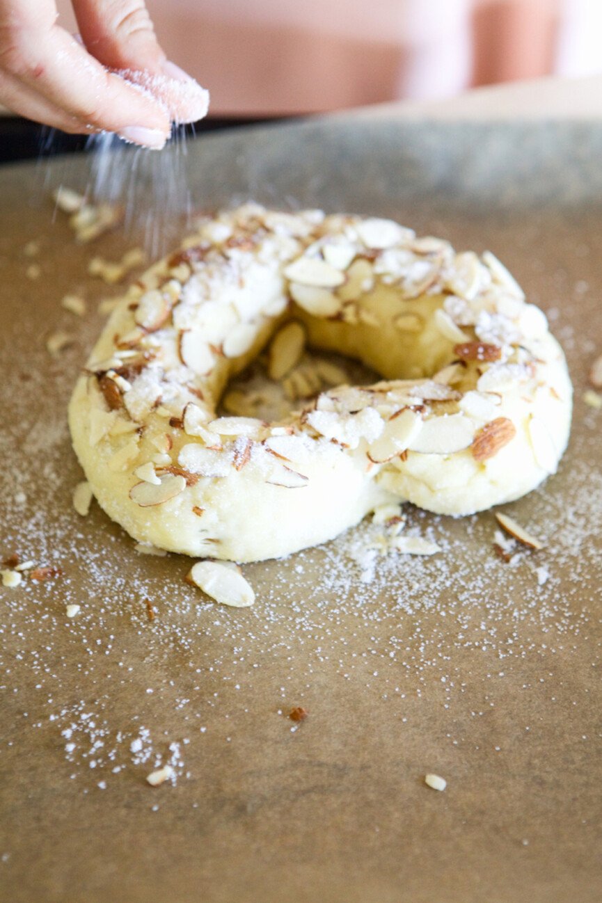 Baking almond kringle