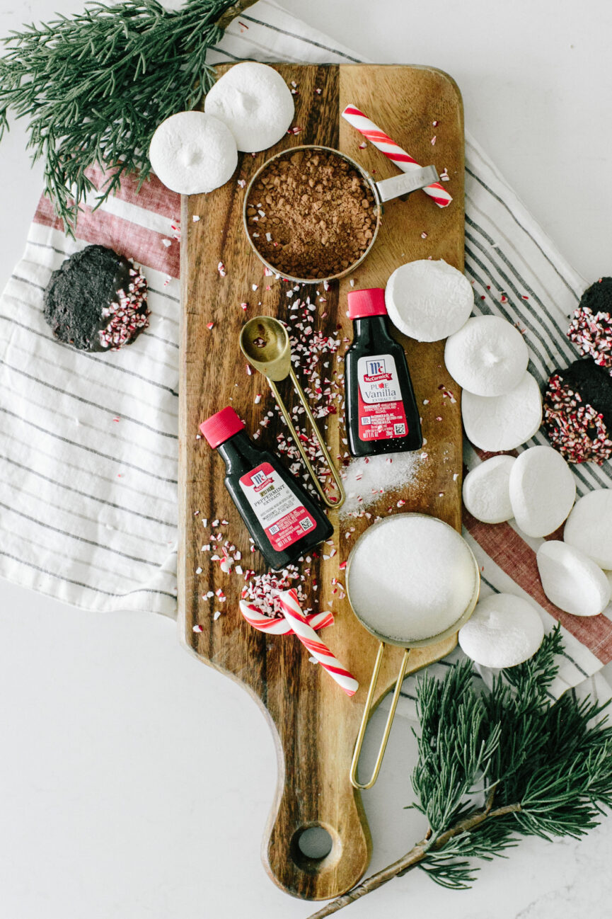 boozy peppermint hot chocolate ingredients