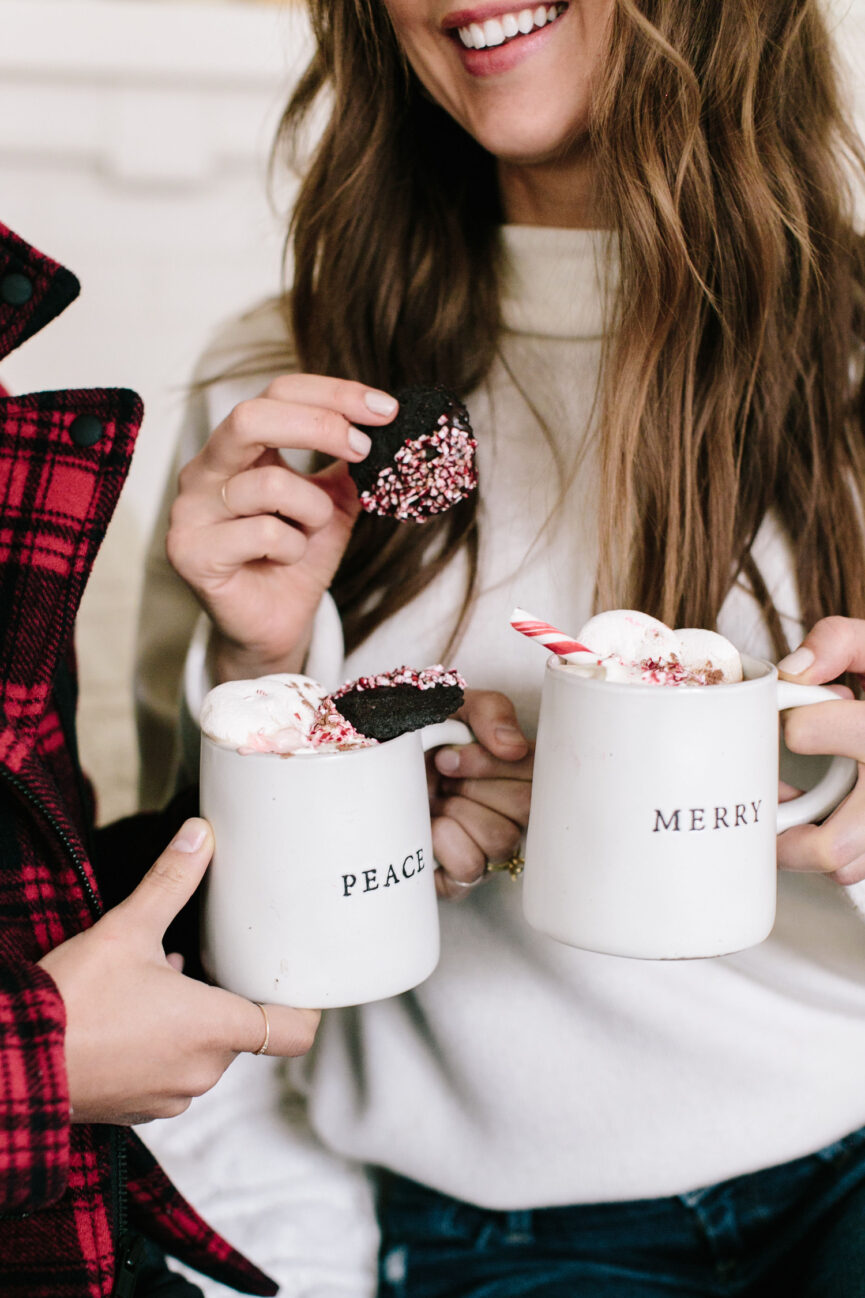boozy peppermint hot chocolate