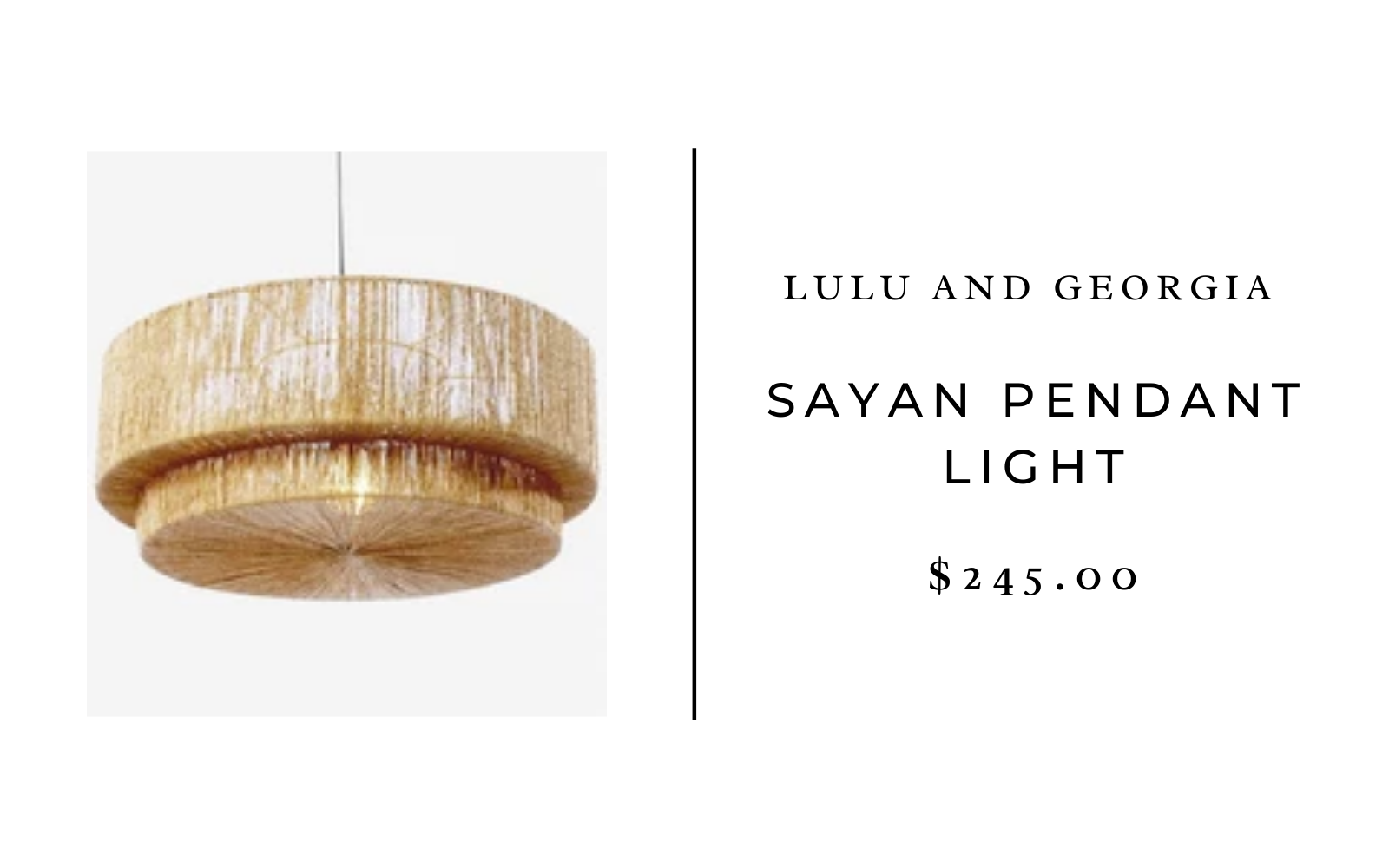 lulu and georgia sayan pendant light
