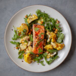roasted salmon with curried cauliflower