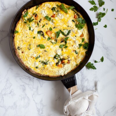 vegetable drawer goat cheese frittata
