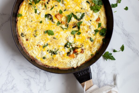 vegetable drawer goat cheese frittata