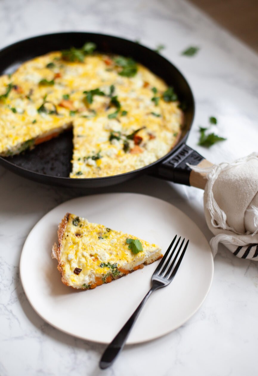 vegetable drawer goat cheese frittata