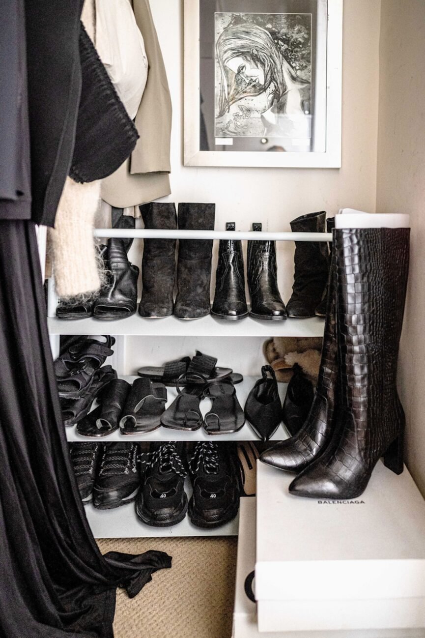 Cease Settling for Clunky—These Are the Chicest Winter Boots of the Season 1 Winter boots arranged in closet.