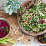 Cauliflower Tabbouleh with Pomegranates, Pistachios, and Fennel - A healthy and easy spin on the traditional mediterranean salad