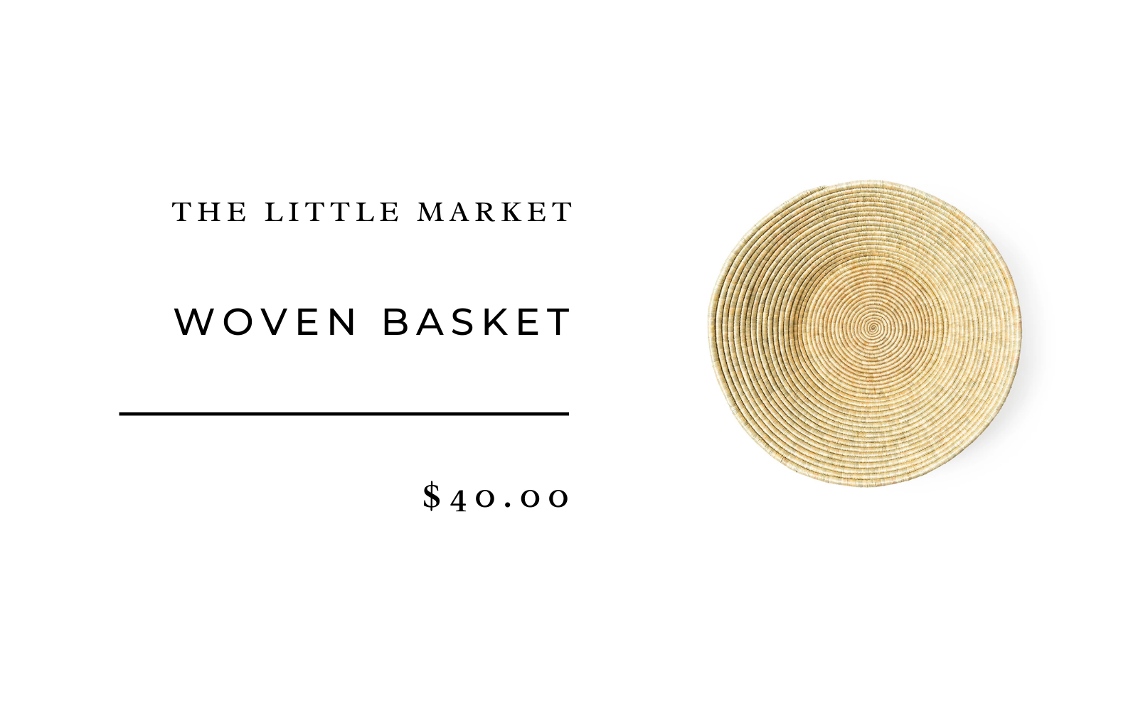 little market woven basket