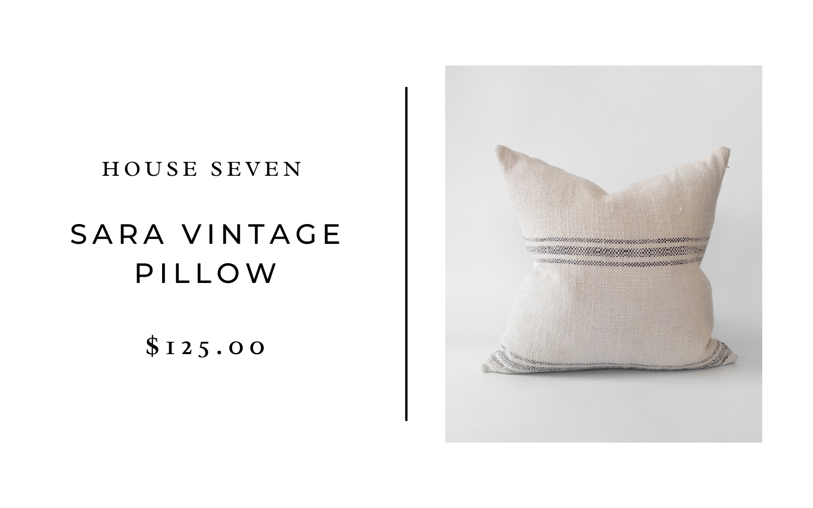 house seven vintage pillow