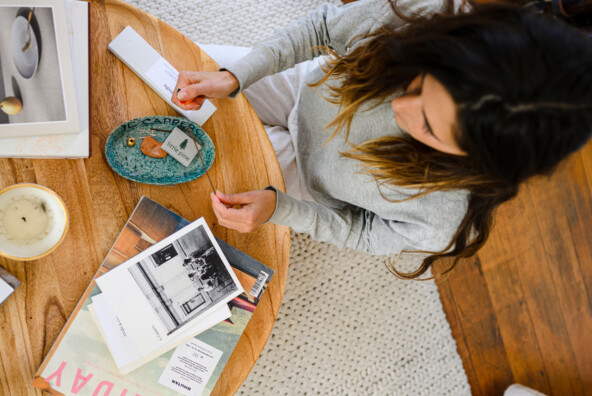 Ally Walsh at home with incense, how to take up space for yourself