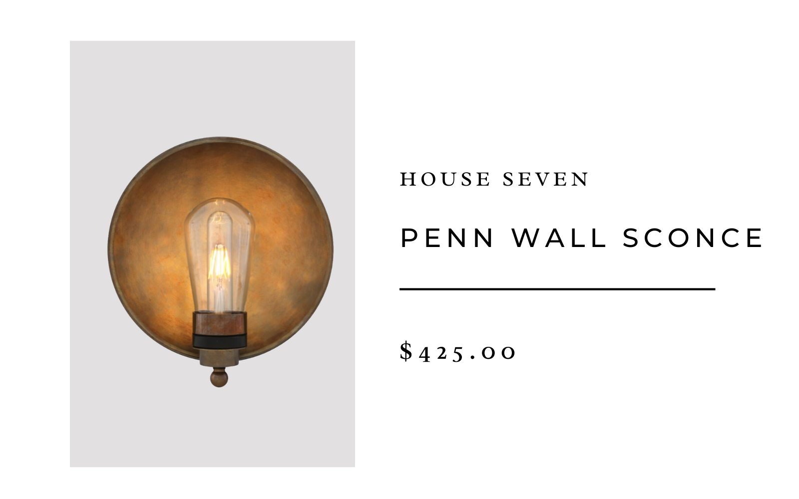 house seven penn wall sconce