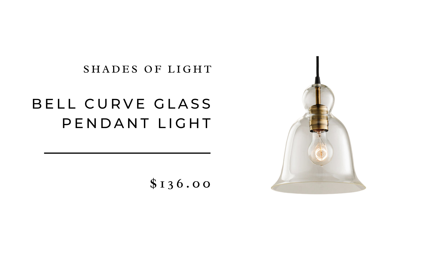 shades of light bell curve pendant light