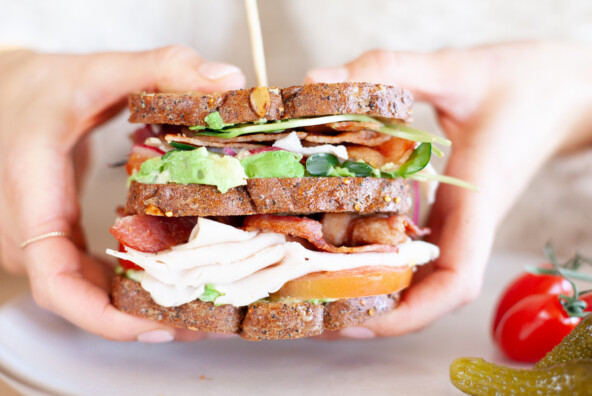 Ultimate Veggie-Packed California Club Sandwich Board