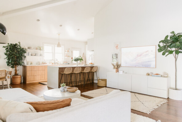 molly madfis home, almost makes perfect, california home, neutral home decor, kitchen, minimalist kitchen