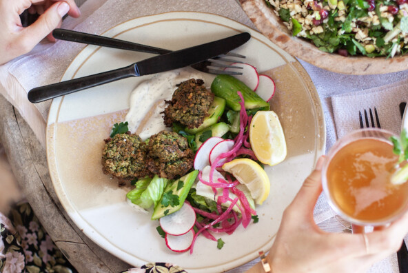 easy green herby falafel recipe is baked, not fried