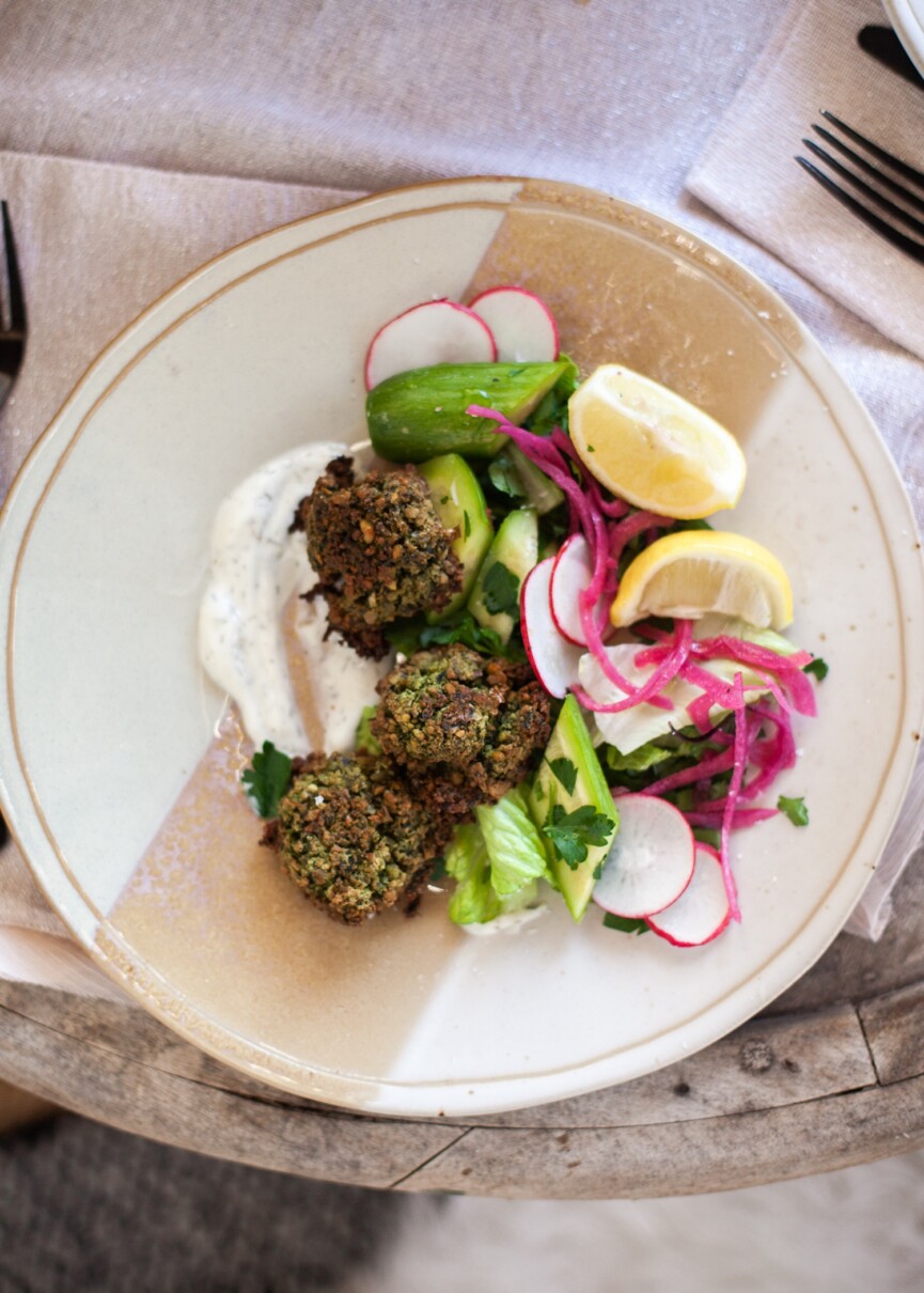 herby green chickpea falafel